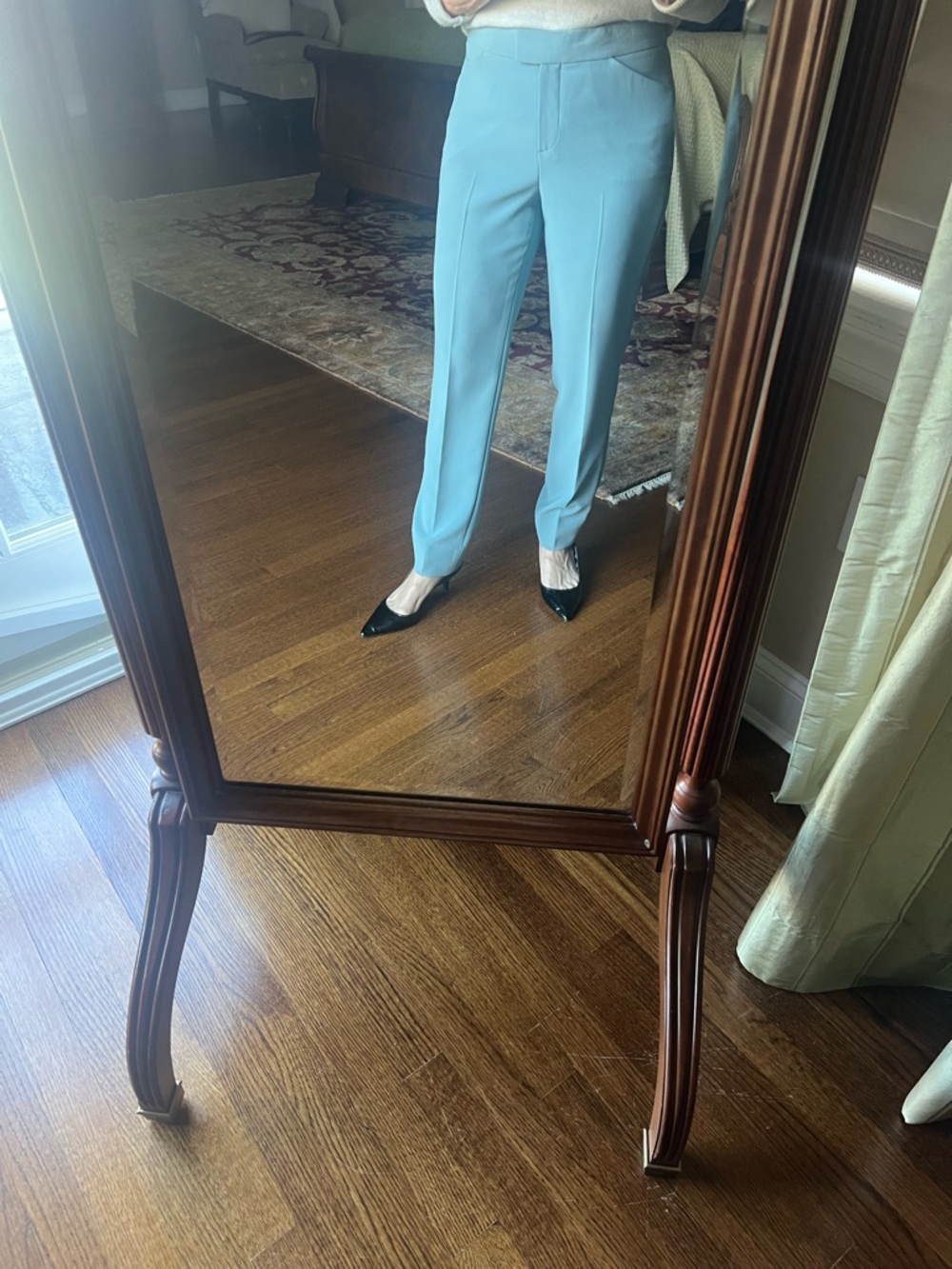 Theory Light Blue Tailored Trousers